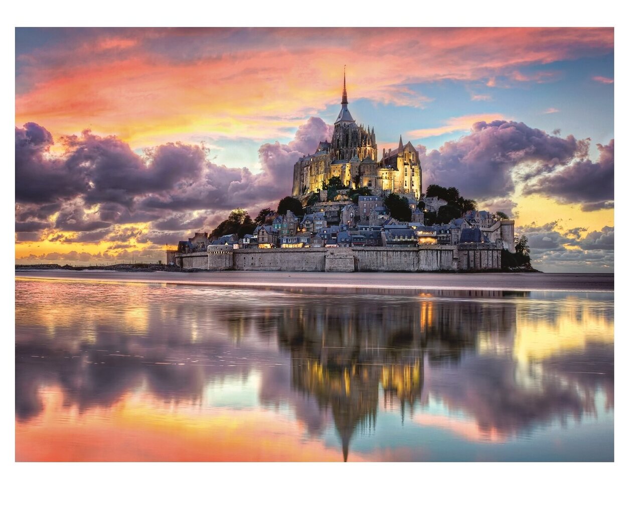 Dėlionė su Saint - Mišelio kalnu Clementoni Le Magnifique Mont Saint-Michel, 39367, 1000 d. kaina ir informacija | Dėlionės (puzzle) | pigu.lt