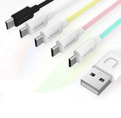 Usams laidas U-TURN Silicone Micro USB-USB 1 m, juodas kaina ir informacija | Laidai telefonams | pigu.lt