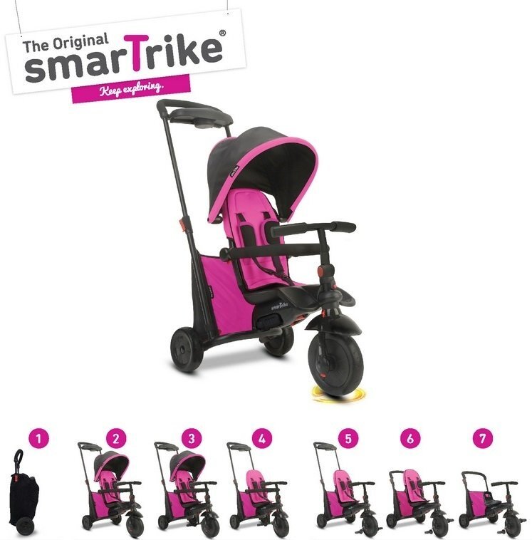 Triratukas SmartTrike 500 7 in 1 rožinis kaina ir informacija | Triratukai | pigu.lt