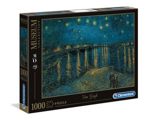 Пазл Clementoni Museum Collection, Ван Гог, Звездная ночь над Роной, 1000 деталей цена и информация | Пазлы | pigu.lt