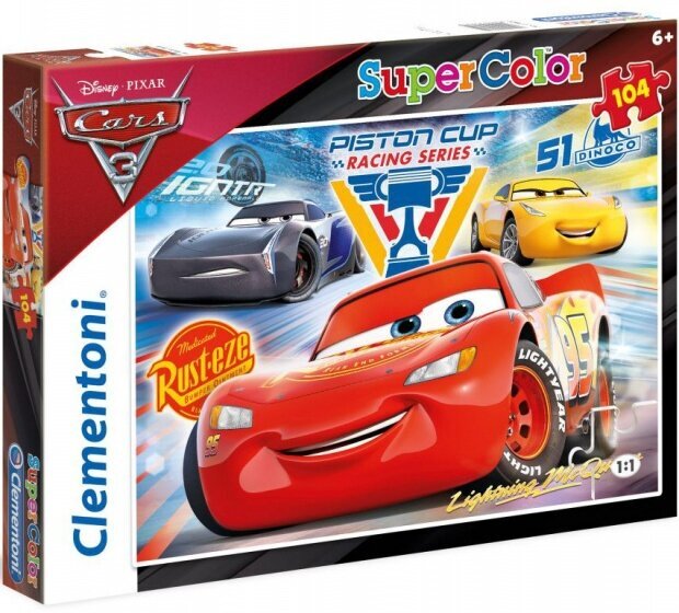 Dėlionė Clementoni Cars 3, 104 d. kaina ir informacija | Dėlionės (puzzle) | pigu.lt