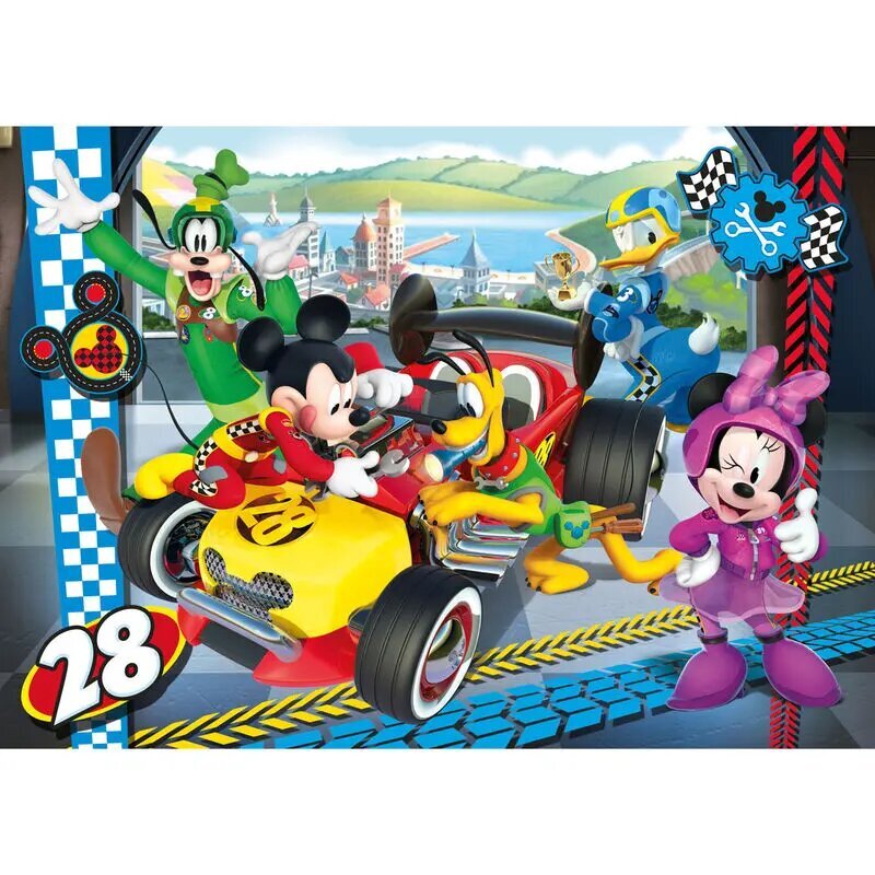 Dėlionė Mickey and The Roadster Racers Clementoni, 104d., 27984 kaina ir informacija | Dėlionės (puzzle) | pigu.lt