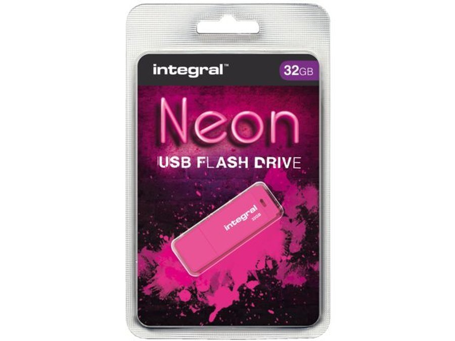 Atmintinė INTEGRAL 2.0 32GB, Rožinė цена и информация | USB laikmenos | pigu.lt