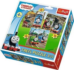 Dėlionių rinkinys Trefl 3 in 1 Thomas&Friends, 34821 kaina ir informacija | Dėlionės (puzzle) | pigu.lt