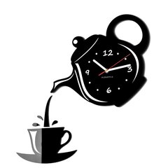 Sieninis laikrodis Kavinukas su puodeliu kaina ir informacija | Laikrodžiai | pigu.lt