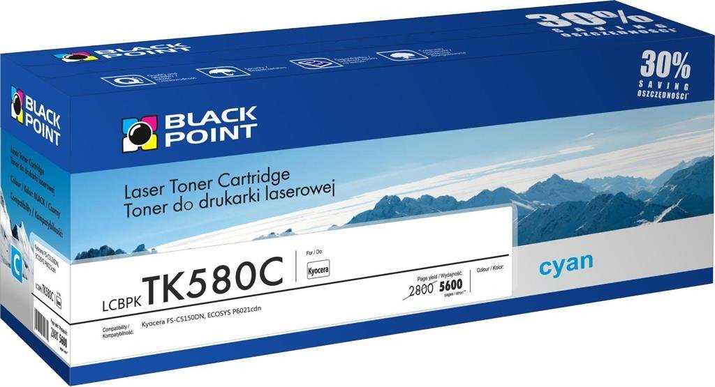 BLACKPOINT LCBPKTK580C цена и информация | Kasetės lazeriniams spausdintuvams | pigu.lt