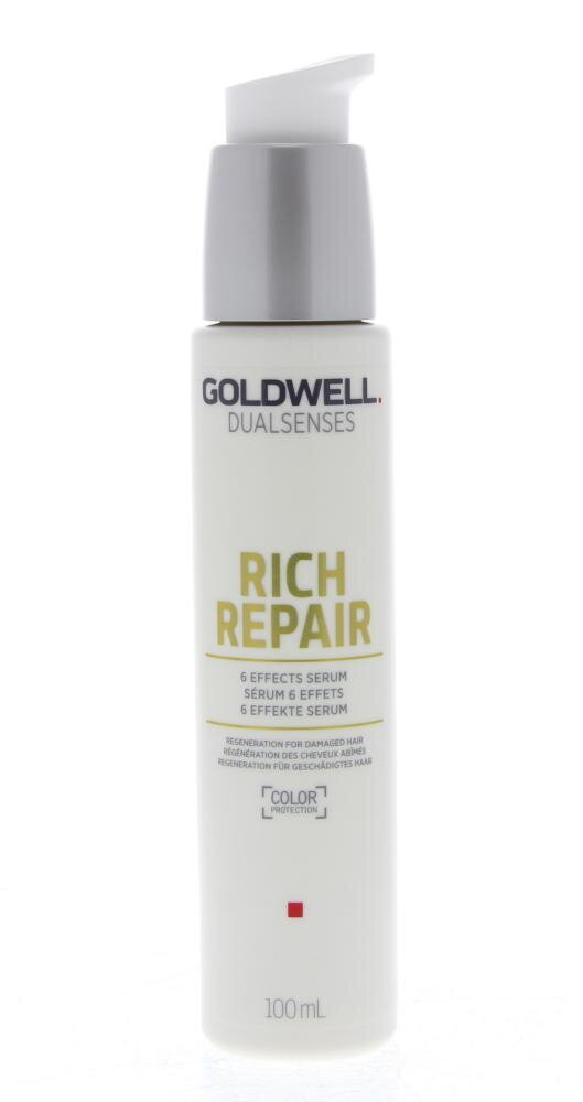 Serumas sausiems ir pažeistiems plaukams Goldwell Dualsenses Rich Repair, 100 ml цена и информация | Priemonės plaukų stiprinimui | pigu.lt