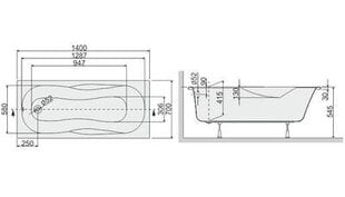 Ванна Sanplast WP / AS​ цена и информация | Ванны | pigu.lt