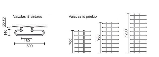 Elektrinis rankšluosčių džiovintuvas Rosela Allegro su kaitinimo elementu цена и информация | Gyvatukai, vonios radiatoriai | pigu.lt