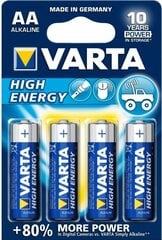 Varta High Energy AA / R6 4 штуки цена и информация | Батарейки | pigu.lt