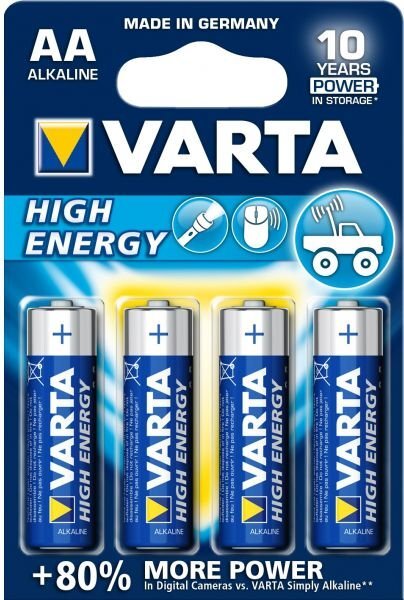 Varta High Energy AA / R6 elementai 4 vnt. kaina ir informacija | Elementai | pigu.lt