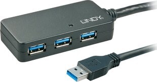 CABLE USB3 EXTENSION HUB 10M/ACTIVE 43159 LINDY kaina ir informacija | Adapteriai, USB šakotuvai | pigu.lt