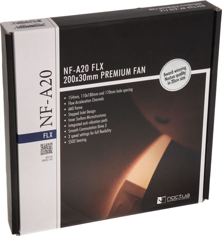 Noctua NF-A20 FLX цена и информация | Kompiuterių ventiliatoriai | pigu.lt