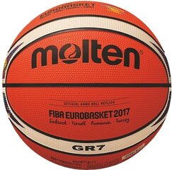 Баскетбольный мяч MOLTEN FIBA Eurobasket 2017, BGR7-E7T, резиновый цена и информация | Баскетбольные мячи | pigu.lt