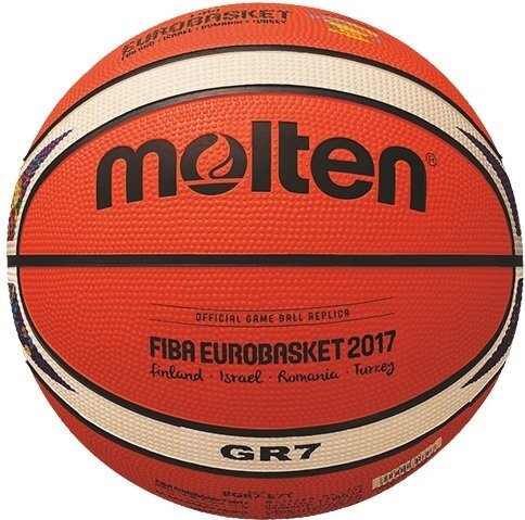 Krepšinio kamuolys MOLTEN FIBA Eurobasket 2017 rubber BGR7-E7T kaina ir informacija | Krepšinio kamuoliai | pigu.lt
