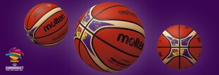 Баскетбольный мяч MOLTEN FIBA Eurobasket 2017, BGR7-E7T, резиновый цена и информация | Баскетбольные мячи | pigu.lt