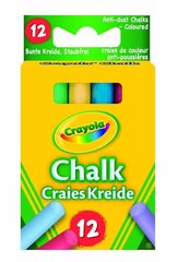 Spalvotos kreidelės Crayola, 12 vnt. kaina ir informacija | Piešimo, tapybos, lipdymo reikmenys | pigu.lt