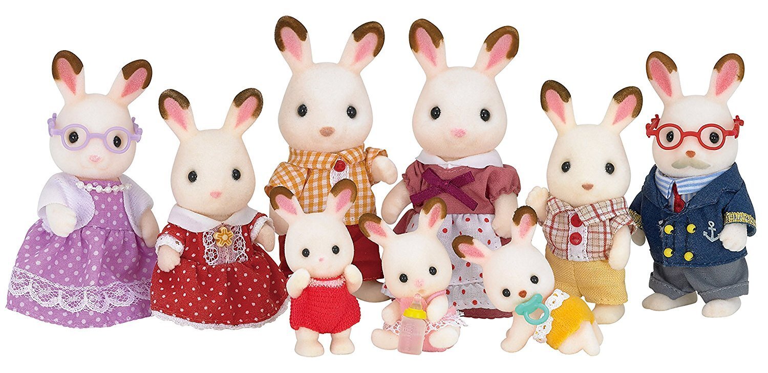 Kiškučių šeimynėlė Sylvanian Families kaina ir informacija | Žaislai mergaitėms | pigu.lt