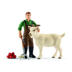Figūrėlės ūkininkas su ožka, Schleich kaina ir informacija | Žaislai berniukams | pigu.lt