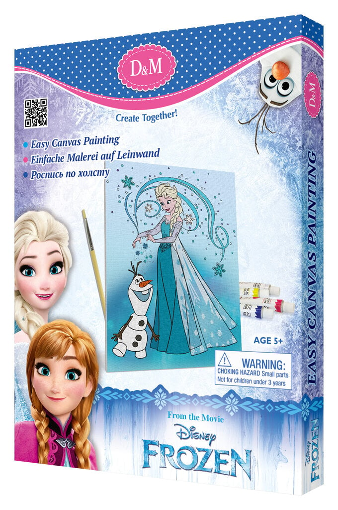 Piešimo ant drobės rinkinys „Elza ir Ana“ Ledo šalis (Frozen) D&M kaina ir informacija | Lavinamieji žaislai | pigu.lt