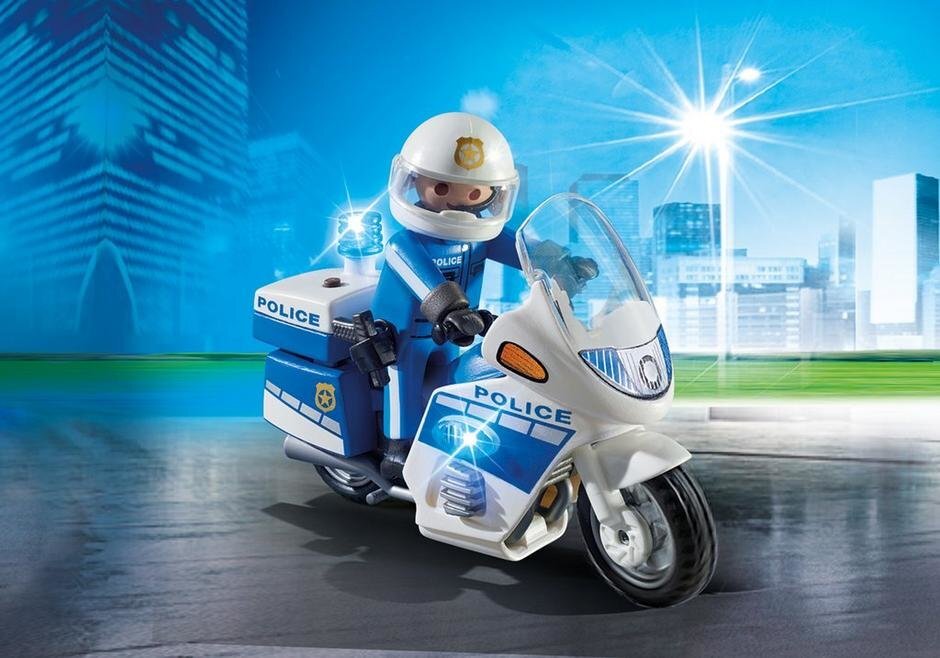 6923 PLAYMOBIL® City Action, Policijos motociklas su šviesomis kaina ir informacija | Konstruktoriai ir kaladėlės | pigu.lt