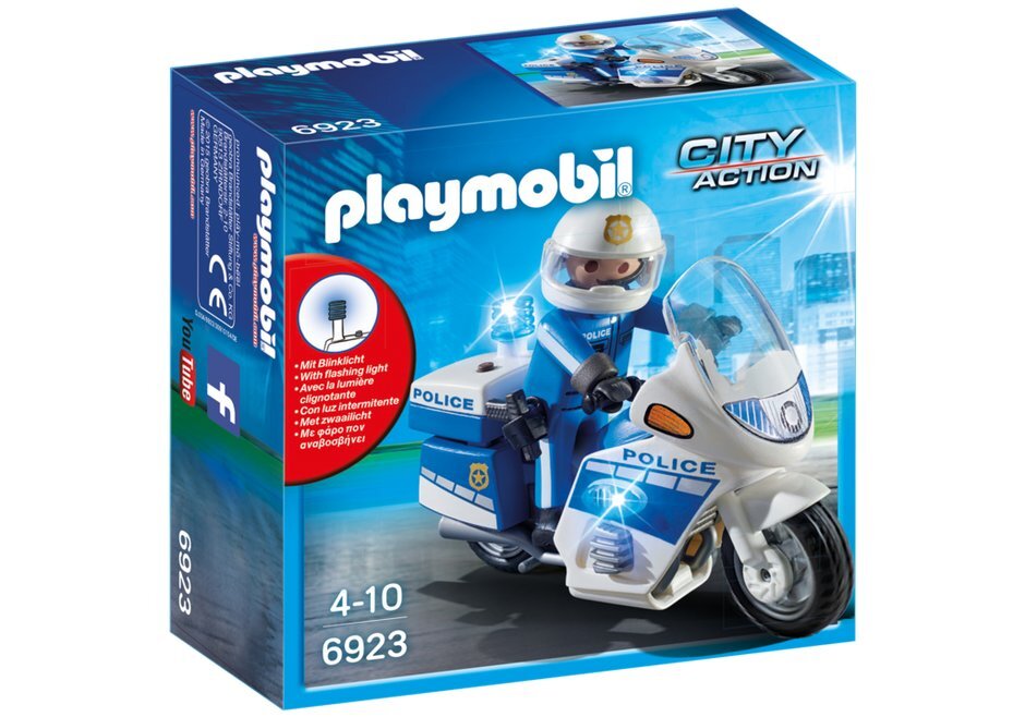 6923 PLAYMOBIL® City Action, Policijos motociklas su šviesomis kaina ir informacija | Konstruktoriai ir kaladėlės | pigu.lt