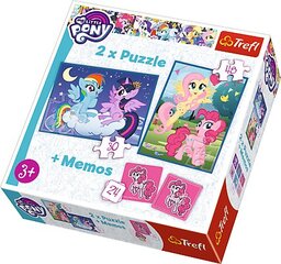 Набор пазлов Trefl 2 in 1 "My little Pony"+ мемо карточки, 30+48 д. цена и информация | Пазлы | pigu.lt