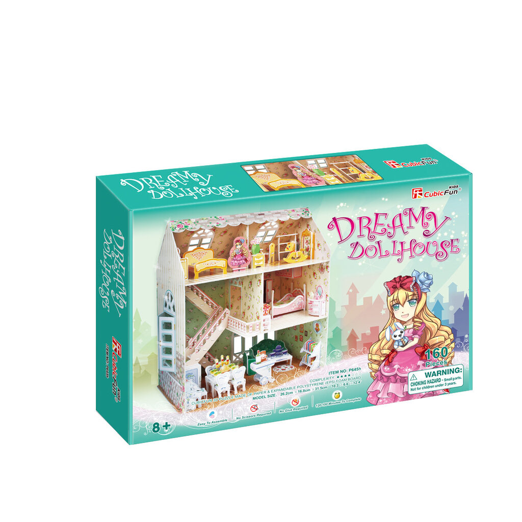 3D dėlionė CubicFun Dreamy Dollhouse, 168 d. цена и информация | Dėlionės (puzzle) | pigu.lt