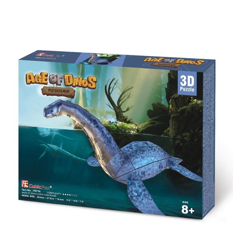 3D dėlionė CubicFun Plesiosaurus kaina ir informacija | Dėlionės (puzzle) | pigu.lt