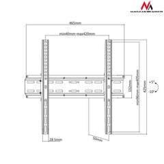 Maclean MC-748 32-55” цена и информация | Кронштейны и крепления для телевизоров | pigu.lt