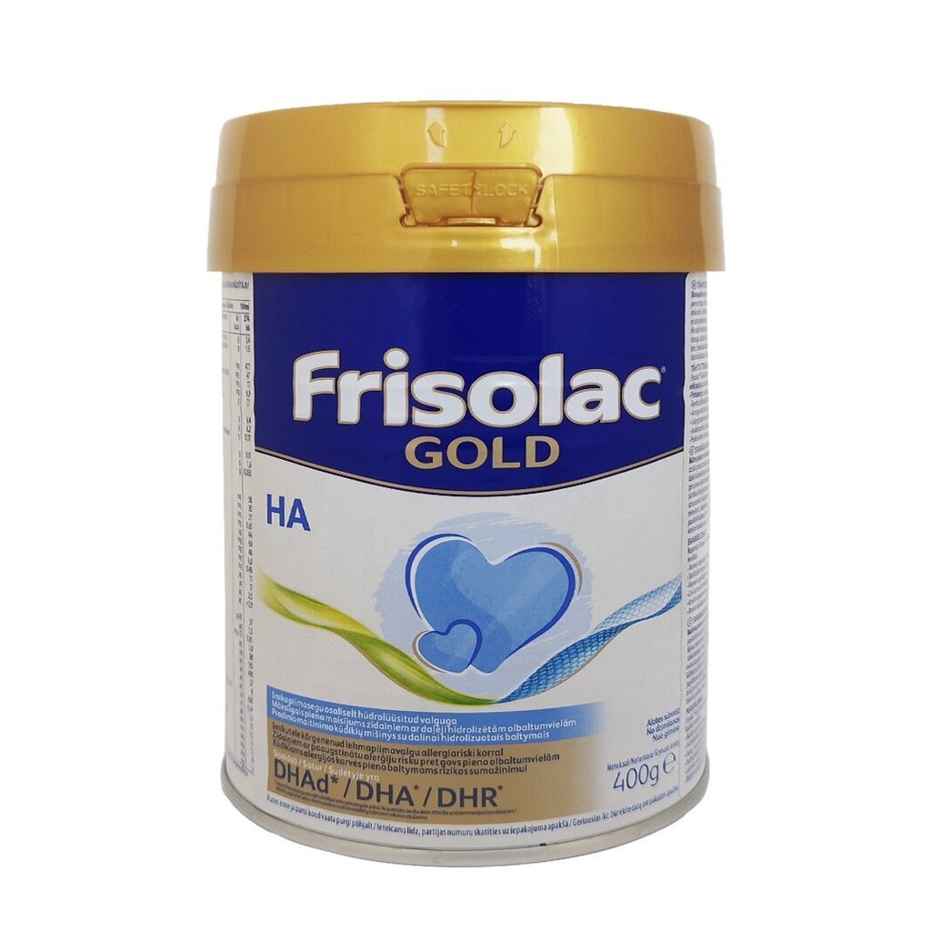 Pradinio maitinimo mišinys alergijos profilaktikai Frisolac Gold HA, 0 mėn+, 400 g kaina ir informacija | Pradinio maitinimo ir specialios paskirties mišiniai | pigu.lt