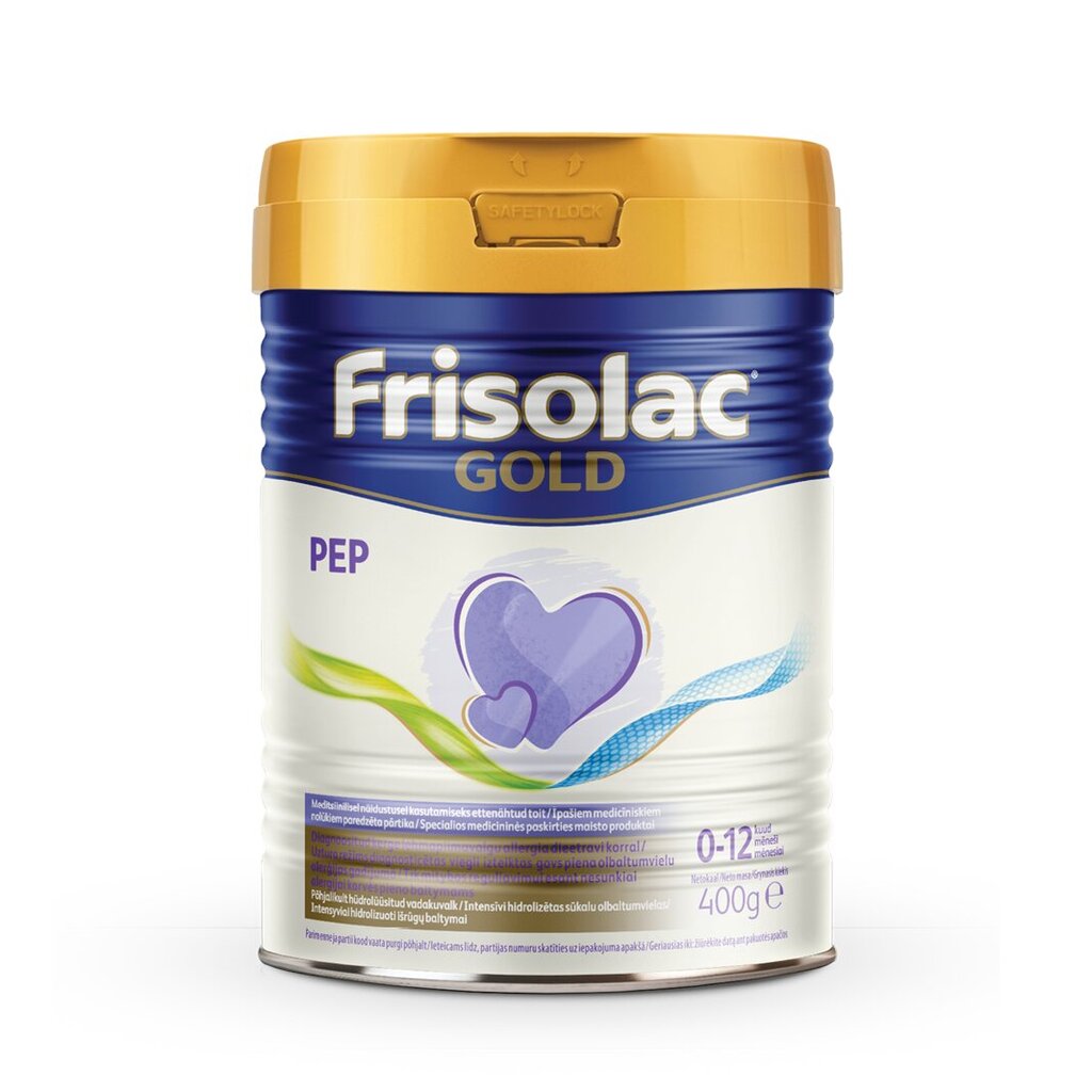 Specialios paskirties pieno mišinys alergiškiems kūdikiams Frisolac Gold PEP, 0 mėn+, 400 g цена и информация | Pradinio maitinimo ir specialios paskirties mišiniai | pigu.lt