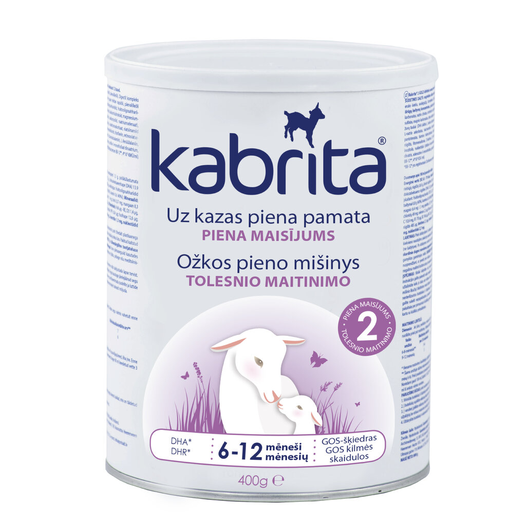 Specialios paskirties ožkos pieno mišinys Kabrita 2, 6 - 12 mėn., 400 g цена и информация | Tolesnio maitinimo mišiniai | pigu.lt