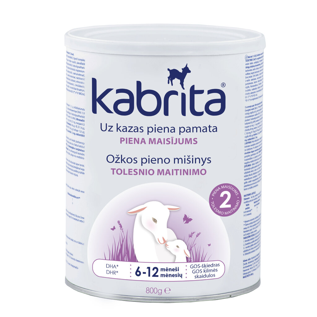 Specialios paskirties ožkos pieno mišinys Kabrita Gold 2, nuo 6 mėn., 800 g цена и информация | Tolesnio maitinimo mišiniai | pigu.lt