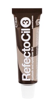 Стойкая краска для ресниц и бровей RefectoCil No 3 Natural Brown 15 мл цена и информация | Карандаши, краска для бровей | pigu.lt