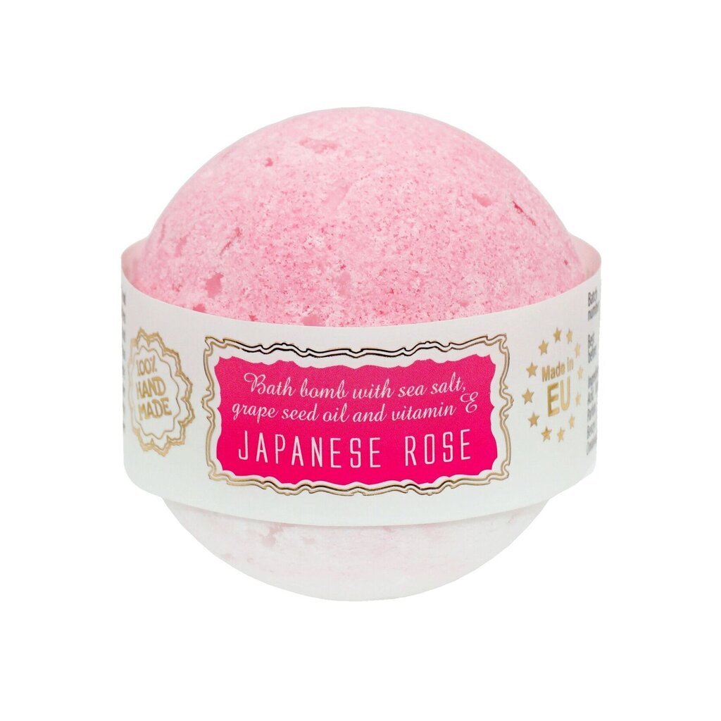 Vonios bombos "JapanEse Rose" su jūros druska ir vynuogių sėklų aliejumi, Saules fabrika, 145 g kaina ir informacija | Dušo želė, aliejai | pigu.lt