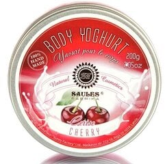 Нежный йогурт для тела CHERRY Saules Fabrika, 200 г цена и информация | Кремы, лосьоны для тела | pigu.lt
