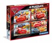 Dėlionių rinkinys Clementoni Cars (Žaibas Makvynas), 07611, 4 in 1 kaina ir informacija | Dėlionės (puzzle) | pigu.lt