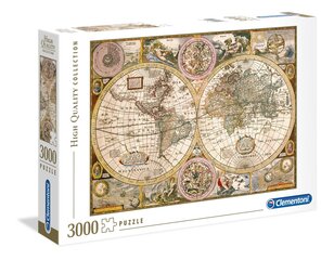 Dėlionė Clementoni High Quality Collection Senasis Žemėlapis, 33531, 3000 d. kaina ir informacija | Dėlionės (puzzle) | pigu.lt