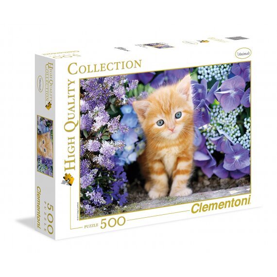 Dėlionė Clementoni High Quality Kačiukas/Ginger Cat, 500 d. kaina ir informacija | Dėlionės (puzzle) | pigu.lt