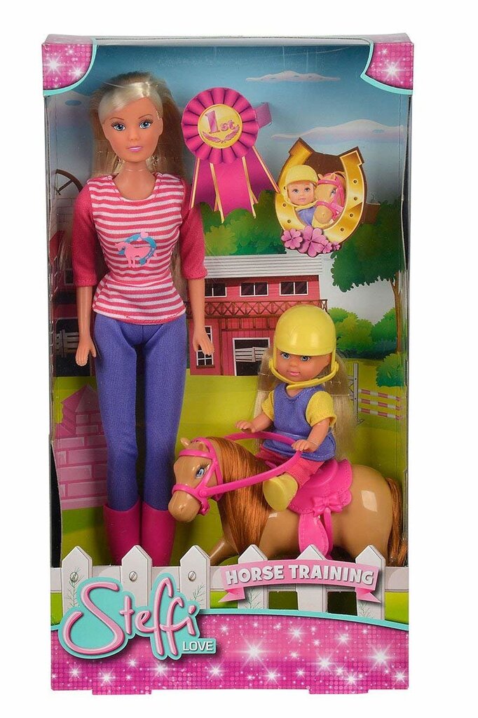 Lėlytės Evi jodinėjimo pamoka Steffi Love kaina ir informacija | Žaislai mergaitėms | pigu.lt