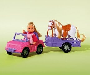 Lėlė Evi Love su džipu ir akliuku Simba, 12 cm kaina ir informacija | Žaislai mergaitėms | pigu.lt