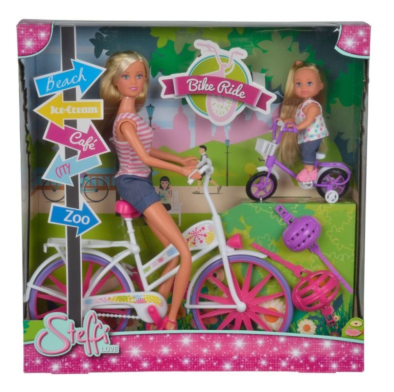 Lėlė Steffi Love su dviračiu Ride Bike kaina ir informacija | Žaislai mergaitėms | pigu.lt