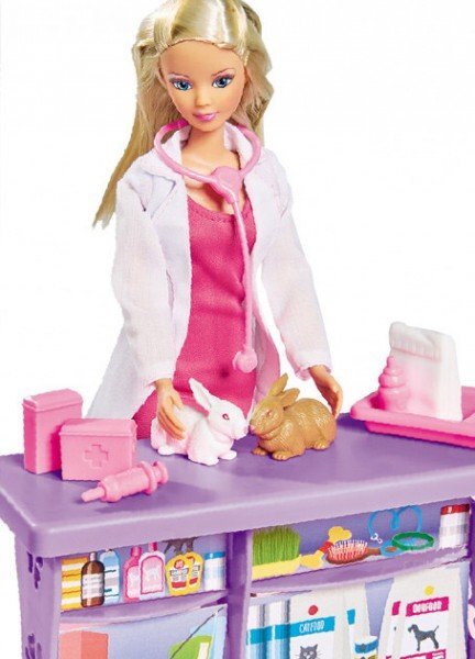 Lėlytės veterinarės Simba Steffi ir Evi veterinarijoje цена и информация | Žaislai mergaitėms | pigu.lt
