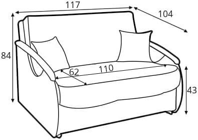 Miegamasis fotelis-sofa Ida II 2FBKA, smėlio spalvos цена и информация | Sofos | pigu.lt