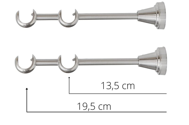 Dvigubas karnizas 16 mm + 16 mm LEON, 250 cm, matinis sidabras atsiliepimas