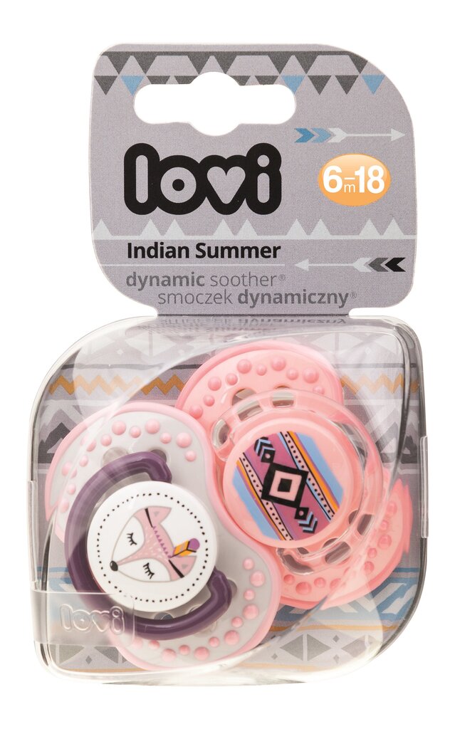 Silikoninis dinaminis čiulptukas Lovi Indian Summer 6-18 mėn., 2vnt, 22/857girl цена и информация | Čiulptukai | pigu.lt