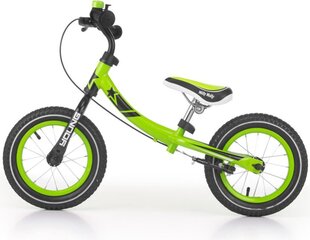 Vaikiškas balansinis dviratis Milly Mally Young 12", žalia kaina ir informacija | Balansiniai dviratukai | pigu.lt