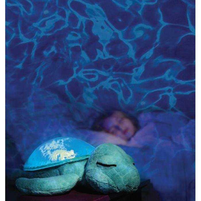 Naktinis šviestuvas su šviesos projekcija su melodijomis Vežlys melynas Tranquil Turtle Aqua Ocean , Cloud B 008236 kaina ir informacija | Žaislai kūdikiams | pigu.lt