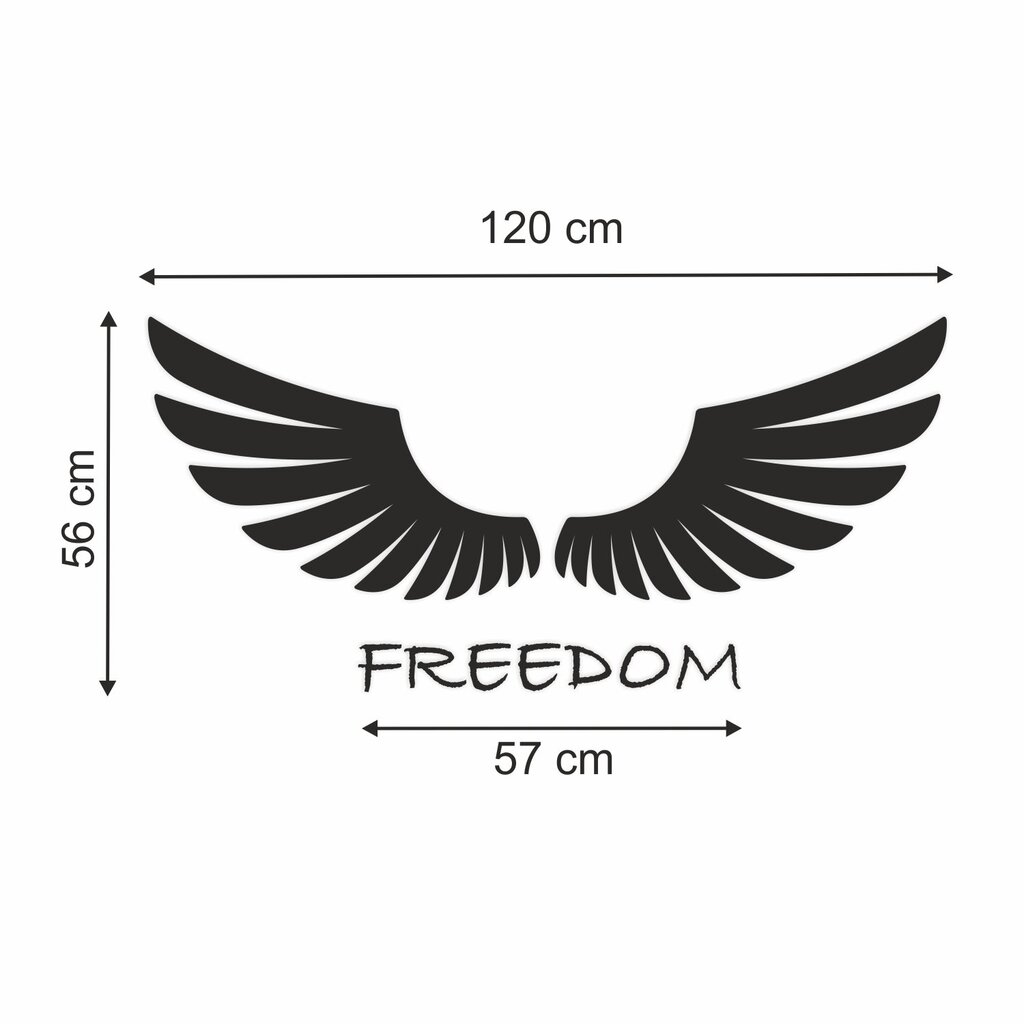 Dekoratyvinis veidrodis Laisvės sparnai, sidabrinis kaina ir informacija | Veidrodžiai | pigu.lt